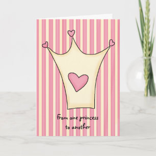 Carte d'anniversaire de la mignonne princesse cour