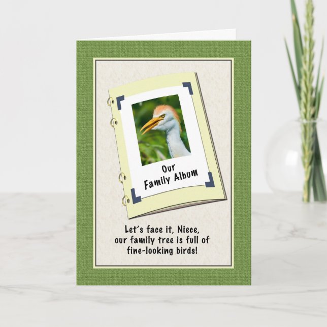 Carte d'anniversaire de la nièce avec Aiguille de  (Devant)