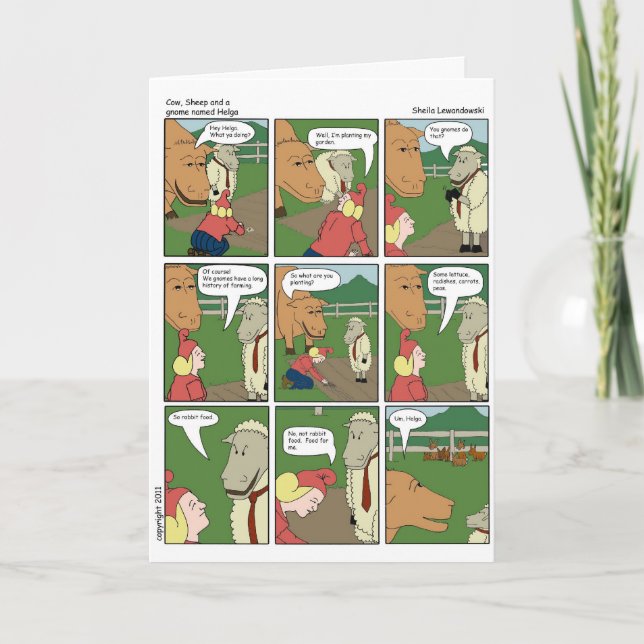 Carte d'anniversaire de la nourriture pour lapin (Devant)