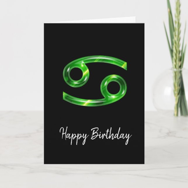 Carte d'anniversaire de la pancarte verte contre l (Devant)