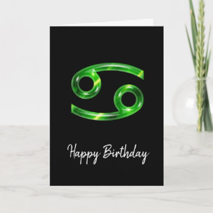 Carte d'anniversaire de la pancarte verte contre l