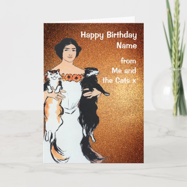 Carte d'anniversaire de la Parties scintillant d'o (Devant)