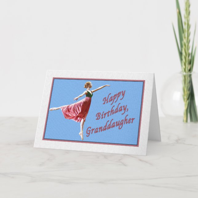 Carte d'anniversaire de la petite-fille avec Balle (Devant)