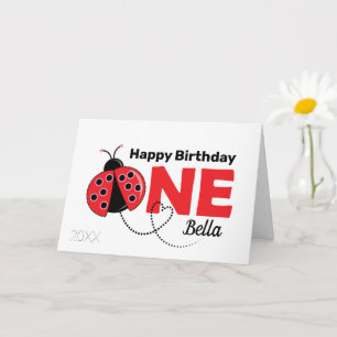 Carte d'anniversaire de la petite Ladybug 1er
