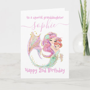 Carte d'anniversaire de la petite sirène