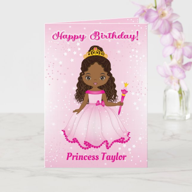 Carte d'anniversaire de la princesse noire | Ajout (Orchidée)