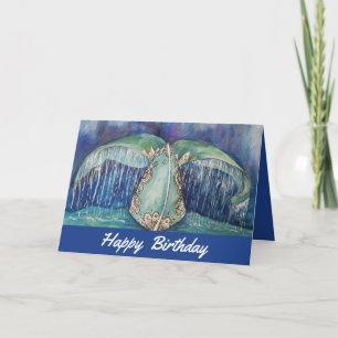 Carte d'anniversaire de la queue de baleine