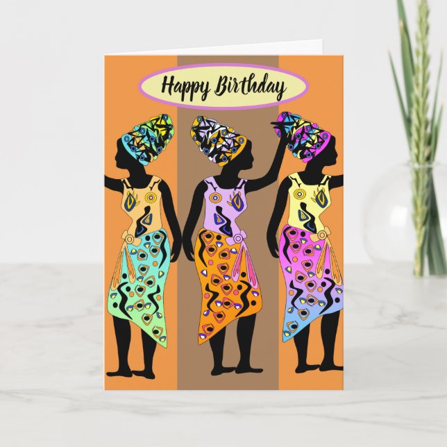 Carte d'anniversaire de la Reine d'Amérique d'Afri (Devant)