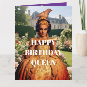 Carte d'anniversaire de la reine drôle