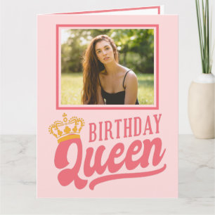 Carte d'anniversaire de la reine joyeuse