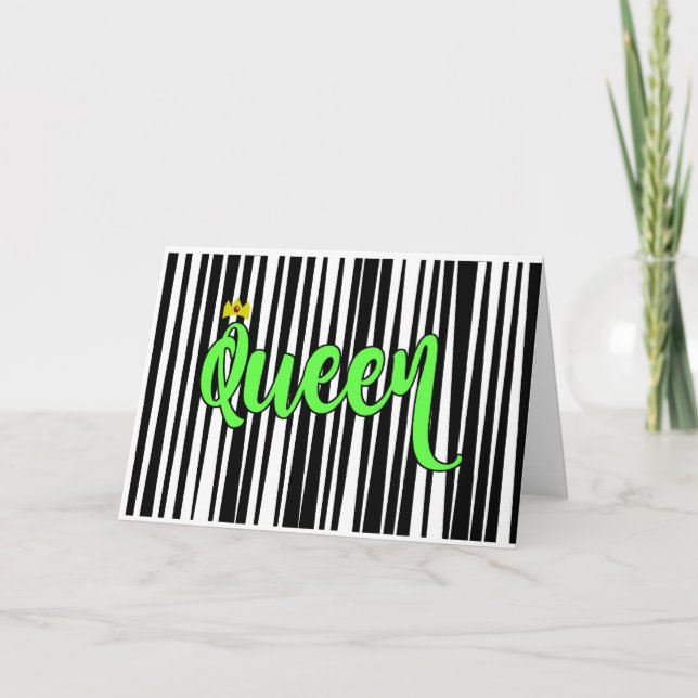 Carte d'anniversaire de la Reine (taille standard) (Devant)