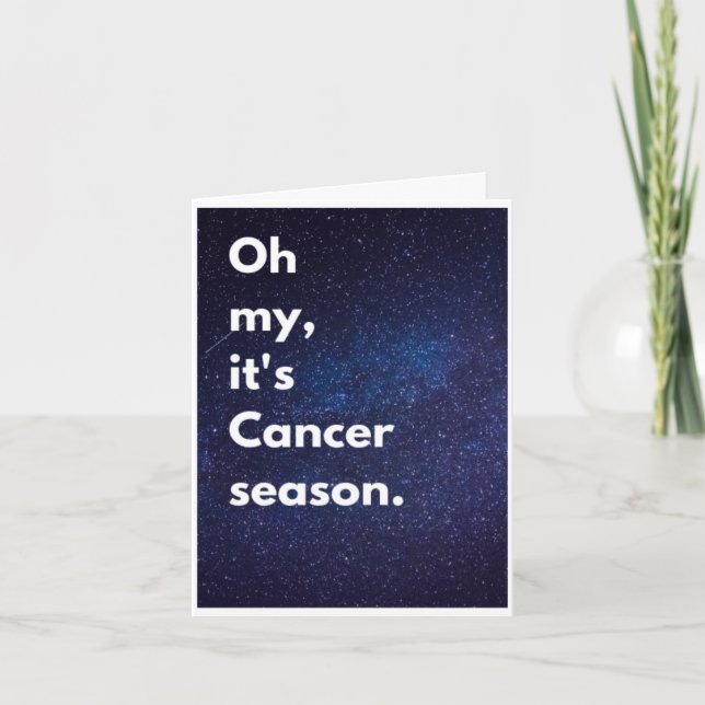 Carte d'anniversaire de la saison du cancer (Devant)