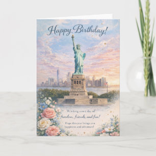 Carte d'anniversaire de la Statue de la Liberté