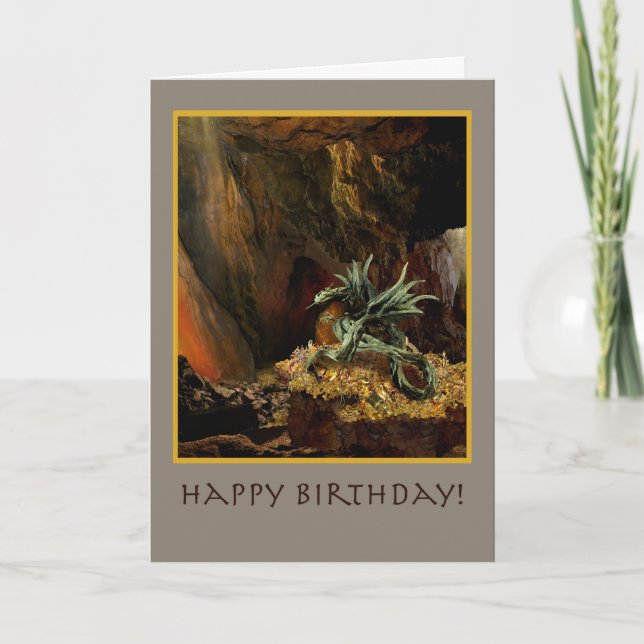Carte d'anniversaire de la tanière du dragon (Devant)