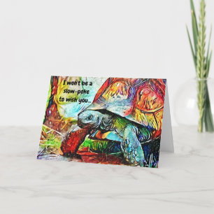 Carte d'anniversaire de la Tortue mignonne