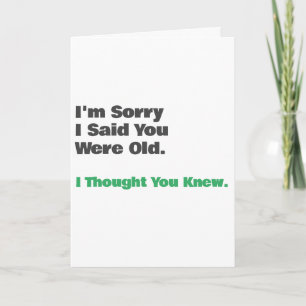 Carte d'anniversaire de la vieillesse amusante