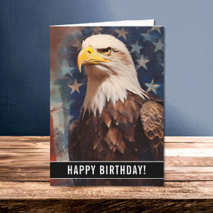 Carte d'anniversaire de l'aigle patriotique