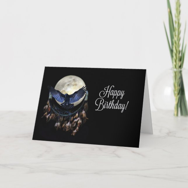 Carte d'anniversaire de l'amérindien Dream Catcher (Devant)