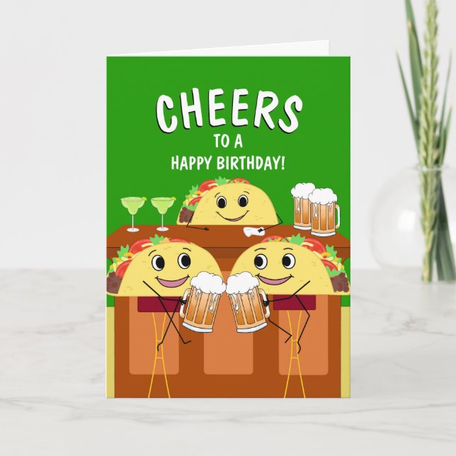 Carte d'anniversaire de l'amoureux de la bière Tac (Devant)