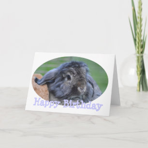 Carte d'anniversaire de lapin