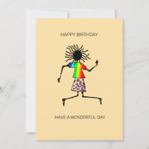 Carte d'anniversaire de l'art africain, joli et me