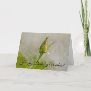 Carte d'anniversaire de l'art des fleurs de rose j