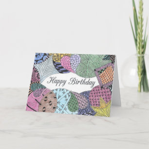 Carte d'anniversaire de l'art en bande