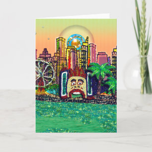 Carte d'anniversaire de l'art séquentiel   Sequin 