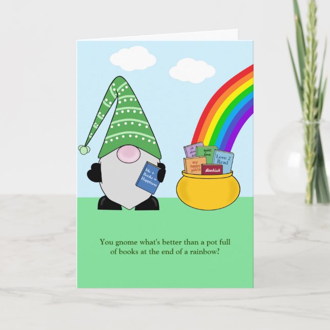 Carte d'anniversaire de l'auteur du livre Gnome (Devant)