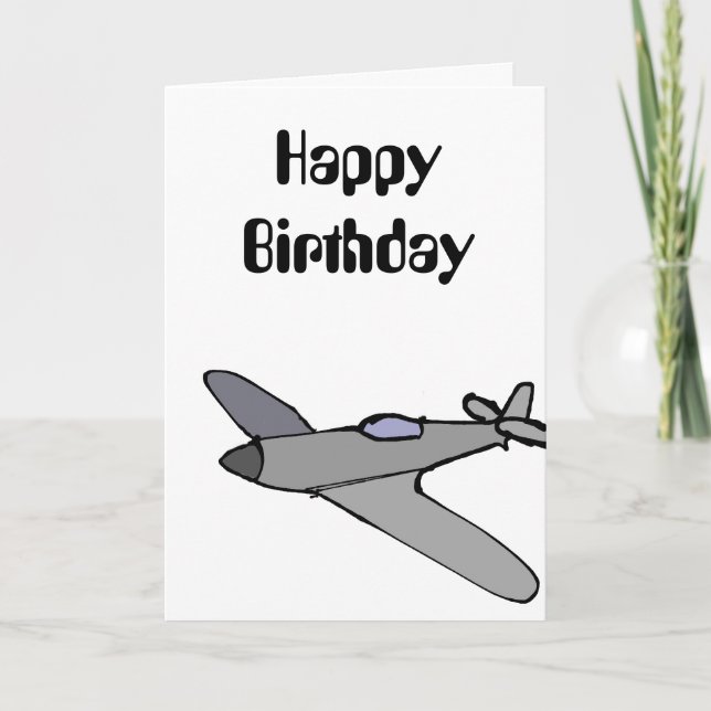 Carte d'anniversaire de l'avion (Devant)