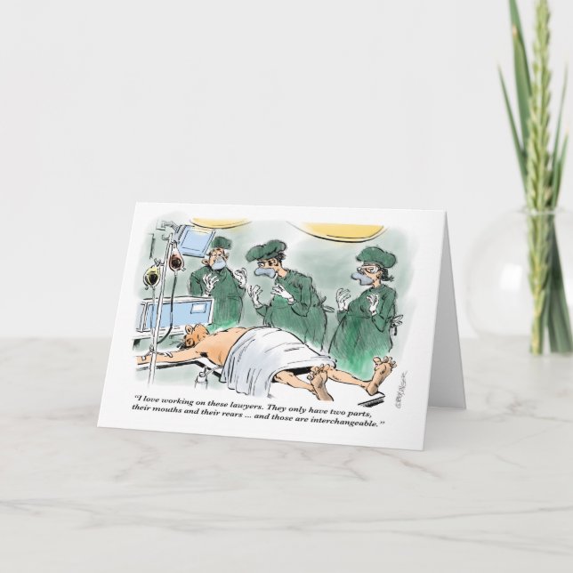 Carte d'anniversaire de l'avocat en chirurgie (Devant)