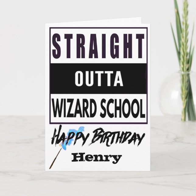 Carte d'anniversaire de l'école WIZARD (Devant)