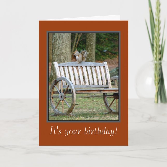 Carte d'anniversaire de l'écureuil n Nut (Devant)