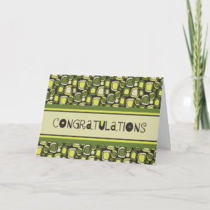 Carte d'anniversaire de l'employé de Green Retro