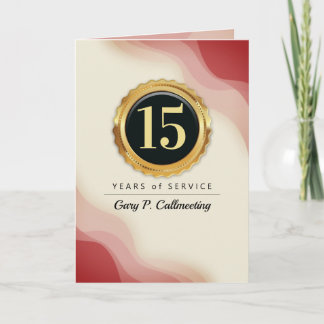 Carte d'anniversaire de l'employé du sceau d'or Fa