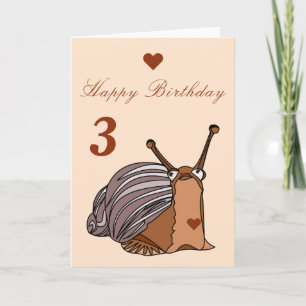 Carte d'anniversaire de l'escargot mignonne - pers