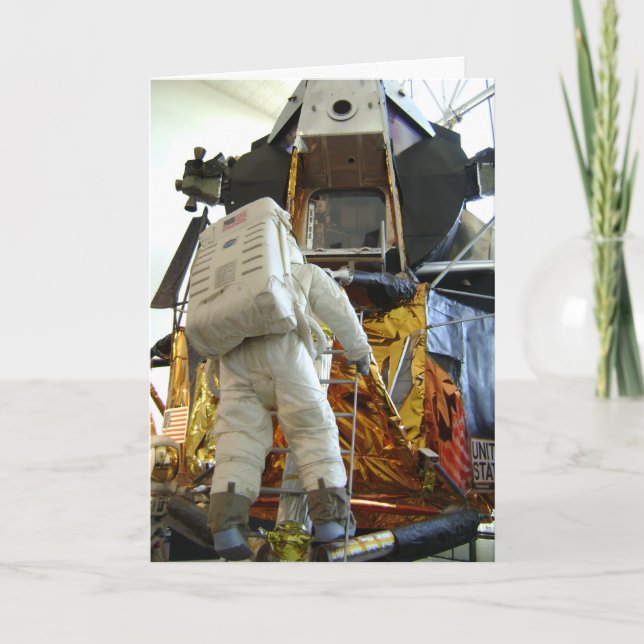 Carte d'anniversaire de l'espace (Devant)