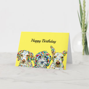 Carte d'anniversaire de l'espagnol Sheepadoodle Pi