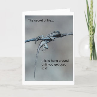 Carte d'anniversaire de lézard