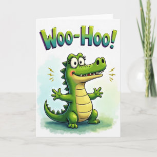 Carte d'anniversaire de lézard fantaisiste