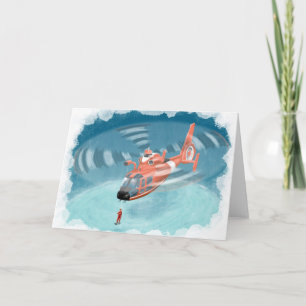 carte d'anniversaire de l'hélicoptère de la garde 