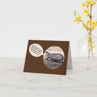 Carte d'anniversaire de l'Hippopotame qui chante/à
