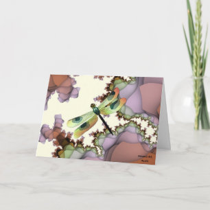 Carte d'anniversaire de libellules et de fractures