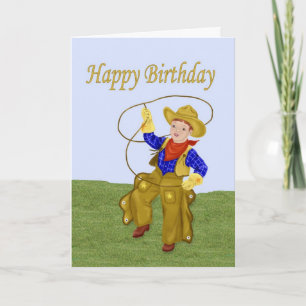 Carte d'anniversaire de Little Cowboy