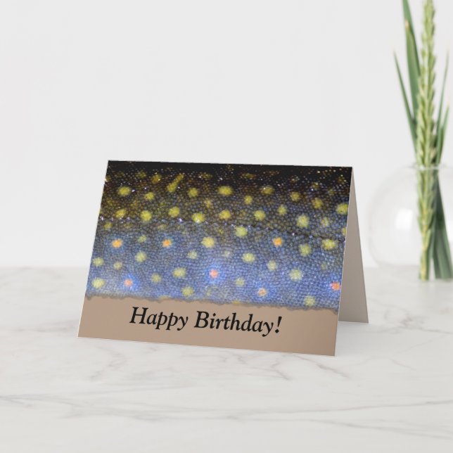 Carte d'anniversaire de l'omble de fontaine Brook (Devant)