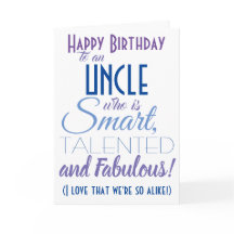Carte d'anniversaire de l'oncle drôle