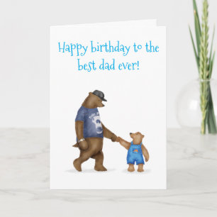 Carte d'anniversaire de l'ours mignonne pour le me