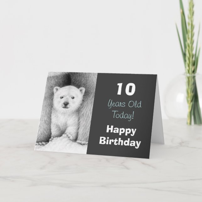 Carte d'anniversaire de l'ours polaire (Devant)