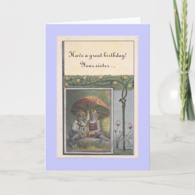 Carte d'anniversaire de ma soeur (Devant)