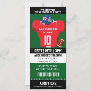 Carte d'anniversaire de maillot de football